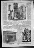 Antique Print New School Parish St George Martyr New Houses Parliament 1859