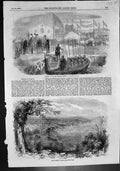 Antique Old Print Reception New Governor Kennedy Perth Western Australia 1856