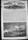 Antique Old Print Bush Fire Australia Sheep Cattle Horses Flee Shepherd 1853