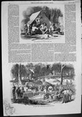 Antique Print Mount Alexander GDiggings Mess Forest Creek Port Phillip 1852