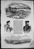 Antique Old Print Gen Point Ballarat Shipping Hobsons Bay Port Phillip 1852