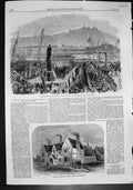 Old Print Memorial Prince Consort Guernsey Sword Son Col Hungerford 1863 19th