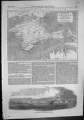 Old Print Map Crimea Sebastopol Anapa Coast Circassia Ambulance Army 1854 19th
