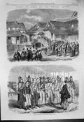 Antique Print Scenes Japan View Osaco Near Jeddo Japanese Siers Drill 1864 19th