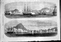 Old War Japan Action Strait Simonosaki Red Battery Fire Corvettes 186 Victorian
