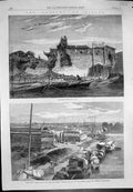 Old Capture Ningpo Breaches City Wall British French Imperial Camps