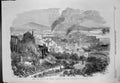 Original Old Antique Print Canton Part Suburbs During Conflagration City 1857