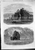 Old China Cliff Temple Hukau Little Orphan Rock River Yang-Tze-Kiang
