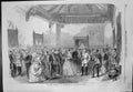Old Antique Print Royal Marriage Reception Saloon St Georges Chapel 1863 19th