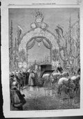 Original Old Antique Print Presentation Address By Mayor Windsor 1863 Victorian