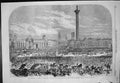 Antique Old Print Reception Princess Alexandra London Trafalgar Square 1863