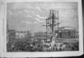 Original Old Antique Print Unveiling Wellington Monument Liverpool 1863 19th