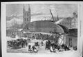 Antique Print Charing Cross Railway Iron Bridge London Railway Station 1863