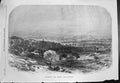 Antique Old Print Manchester From Kersall Moor Smoke Chimneys Factories 1857