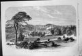 Old Antique Print Alton Towers Seat Earl Shrewsbury Gardens E Evans 1857 19th