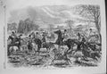 Antique Old Print Hunting In Holidays John Leech Horses Children Ponies 1855