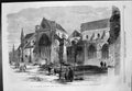Old Antique Print View Chichester Cathedral Taken After Fall Spire 1861 19th