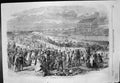 Original Old Antique Print Epsom Races Amusements On Downs Crowds People 1861