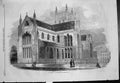 Original Old Antique Print Worcester Cathedral Exterior View 1861 Victorian