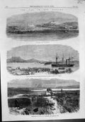 Antique Print War New Zealand Rangariri Maori Prisoners StronghMaoris 1864 19th