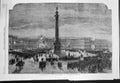 Original Old Antique Print Illumination Etat Major St Petersburg 1856 Victorian