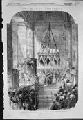 Antique Print Russian Coronation Crowning Emperor Cathedral Assumption 1856
