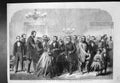 Original Old Antique Print New Years Reception White House Washington 1862 19th
