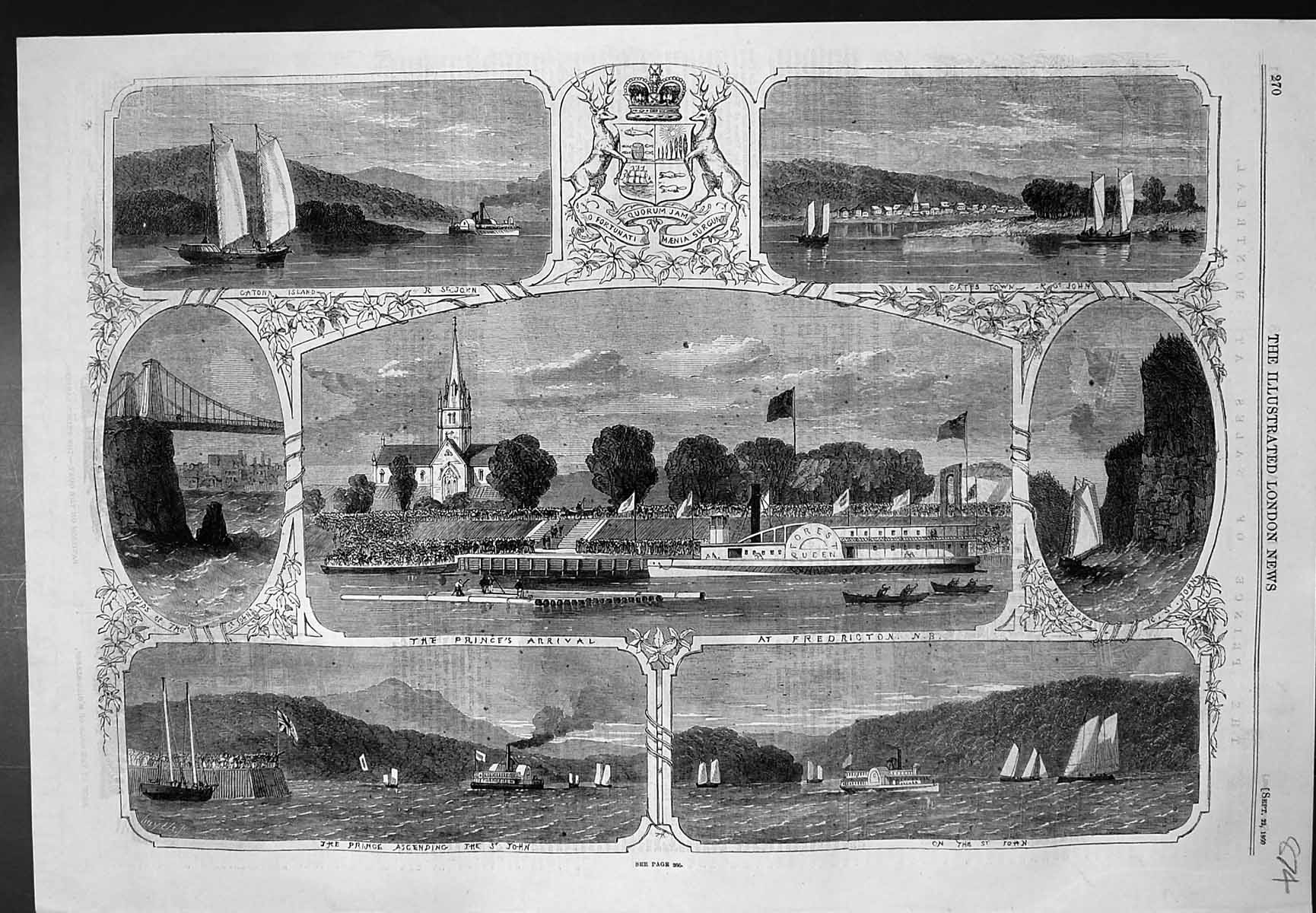 Old Prince Wales Montreal Fredriction Gates St John Caton Island 1860 Victorian