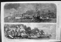 Antique Print Prince Wales Escorted Montreal Steamers Canoe Reception 1860 19th
