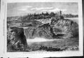 Original Old Antique Print Falls Chaudierre Near Quebec G H Andrews 1862 19th