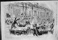Antique Old Print Scene Hall Representatives Washington Heated Debate 1861 19th