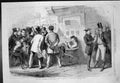 Antique Old Print War Excitement New York Scene Front Fire Engine House 1861