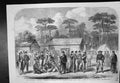 Old Antique Print Civil War America Prisoners Camp Georgia Roanoke 1862 19th