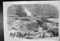 Old Antique Print War America Federals Advancing Civil War Positions 1862 19th