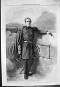 Antique Print Major Anderson Commandant Fort Sumter Charleston Harbour 1861