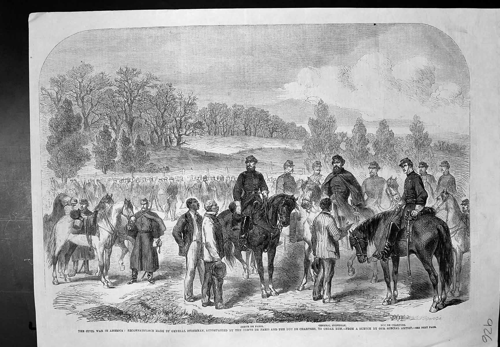 Old War America Reconnaissance Gen Stoneman Comte De Paris Cedar 1862 Victorian