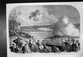 Old Print War America Howletts Battery James River Federal Monitors 1864 19th