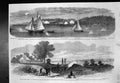 Antique Print War America Civil War Batteries Budds Ferry Federalists 1861 19th
