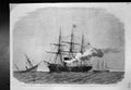 Old Action Cherbourg Alabama Kearsarge Alabama Sinking J Bryant 1864 Victorian