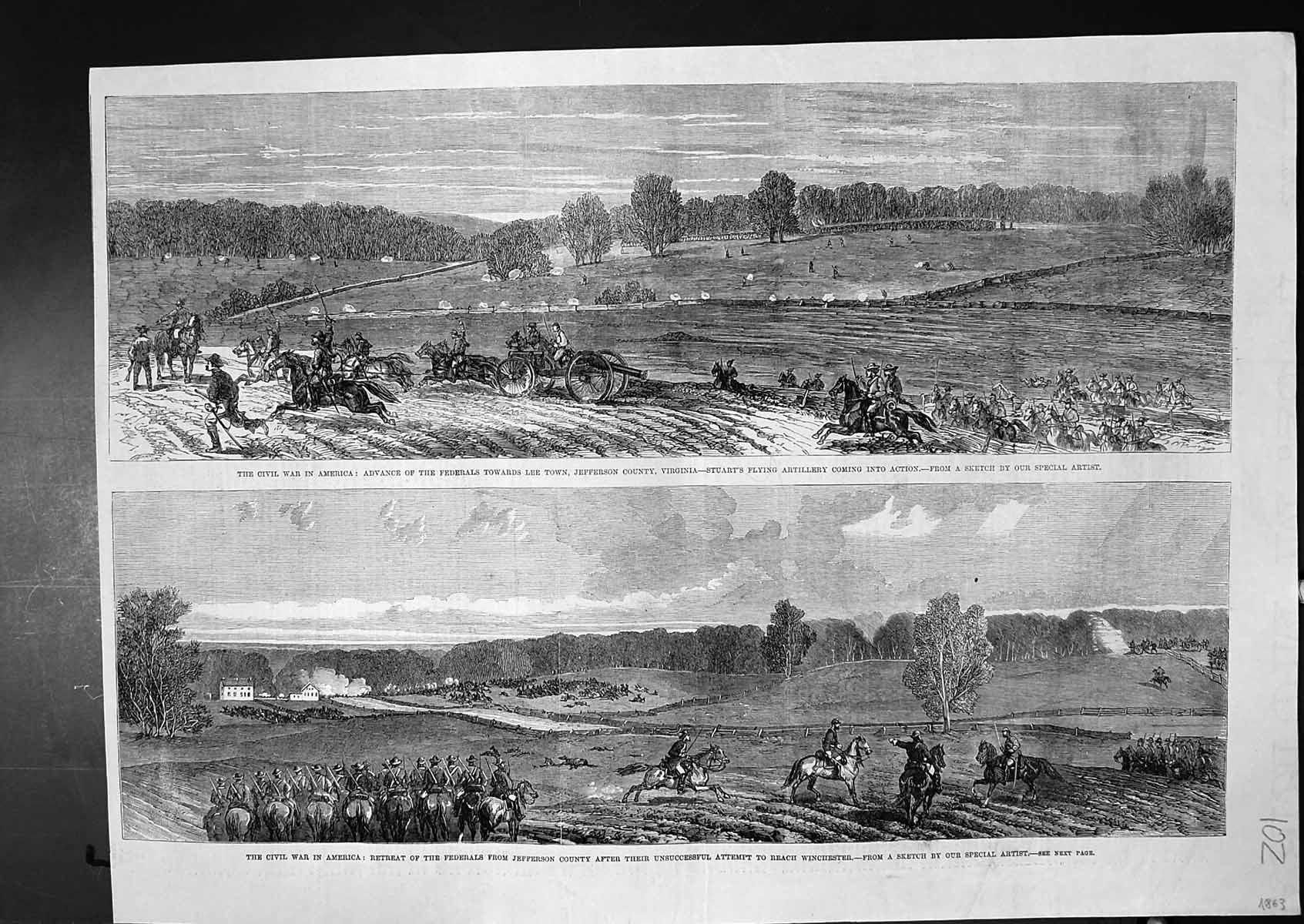 Old Civil War America Advance Retreat Federals Jefferson County 1863 Victorian