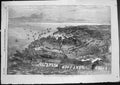Original Old Antique Print Siege Sebastopol General View Ships Sea Armies 1854