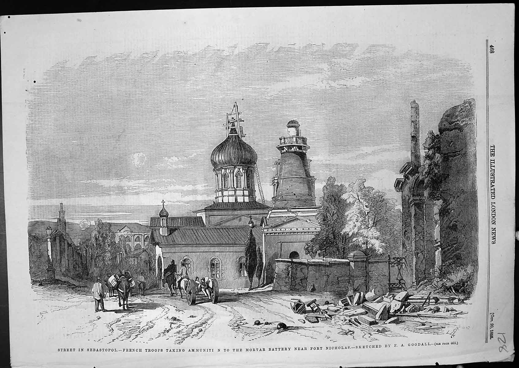 Old Sebastopol French Troops Ammunition Mortar Battery F Nicholas1855 Victorian