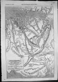 Antique Print Map Sebastopol Balaclava Showing Position Allied Forces 1854 19th