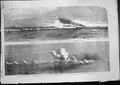 Antique Old Print Bombardement Kinburn J Crowe Village On Fire Officer 1855