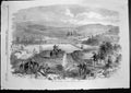 Original Old Antique Print Tchernaya In Crimea Siers Camp River 1855 Victorian