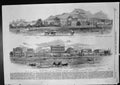 Old Print Esplanade Calcutta Goverment House Townhall Supreme Court 1859 19th