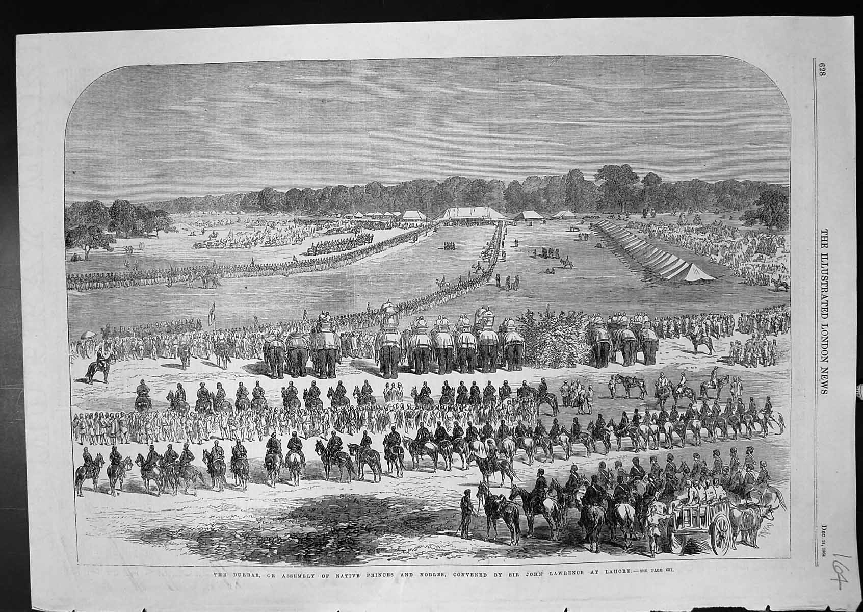 Old Durbar Assembly Native Princes Nobles Sir John Lawrence Lahore 18 19th