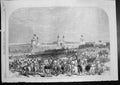 Antique Old Print Arrival Governor General India Lahore Railway Station 1864