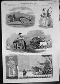 Antique Print India Native Trooper Groom Bullock Cart Elephant Prince 1857 19th