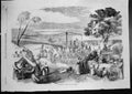 Antique Print Swinging Festival India Swinging Pole Elephant Bullocks 1857 19th